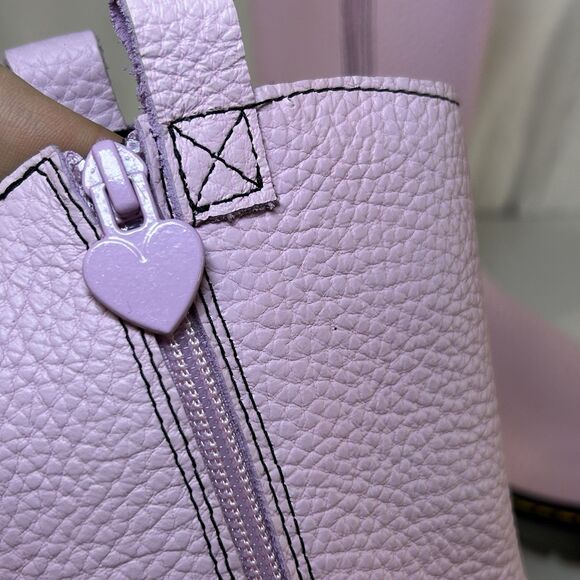 Dr Doc Martens Bex Heart P-O Boots Cowgirl Women’s Size 5 Soft Pink Leather NEW - Picture 4 of 10